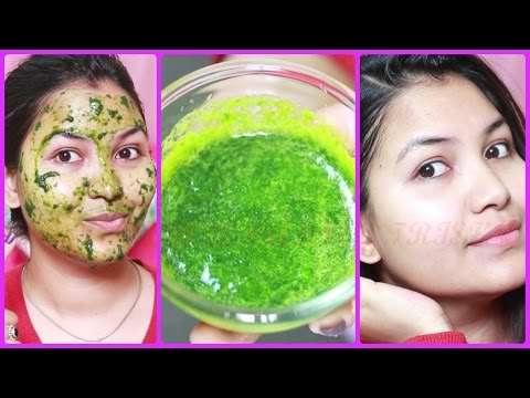 Get bright & clear complexion/remove acne, pimples/Super effective spinach face mask