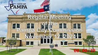 Nov 12th, 2024 - Regular Commission Meeting - 4pm