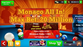 8 Ball Pool - Monaco All-In Match - 20M Max Coins screenshot 3