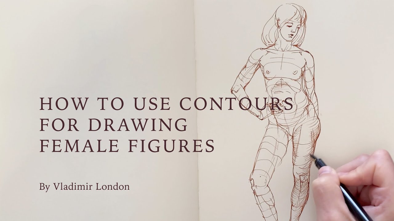 How to Use Contours for Drawing Female Figures - YouTube