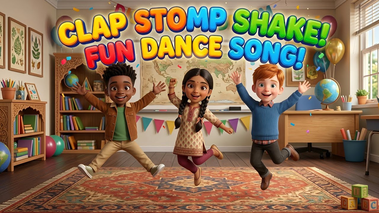 Clap Stomp Shake! 🕺 Fun Action Dance Song for Kids | Brain Break - YouTube