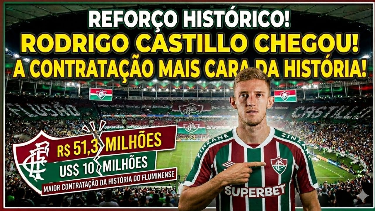 🚨 URGENTE - RODRIGO CASTILLO É DO FLUMINENSE E SE TORNA A MAIOR CONTRAÇÃO DA HISTÓRIA