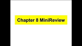 Honors Geometry Chapter 8 MiniReview