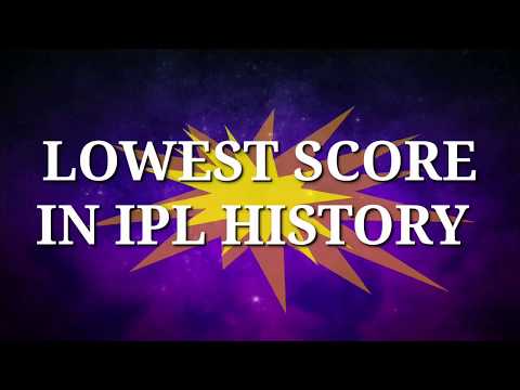 LOWEST SCORE IN IPL HISTORY ALL TIME