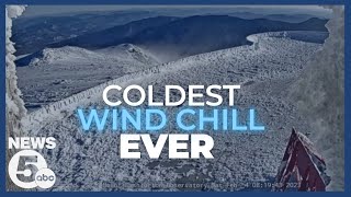 Ice cold: The coldest wind chill ever in the US was recorded this week!