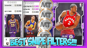 NBA2K20 - BEST SNIPE FILTERS TO MAKE MILLIONS OF MT!!! BEST AMY FILTERS AND NEW FILTERS!!! FAST MT