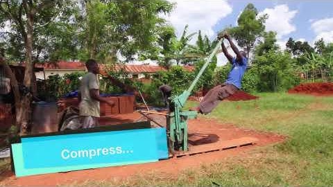 Makiga Interlocking Stabilized Soil Blocks (ISSB) Brick Making