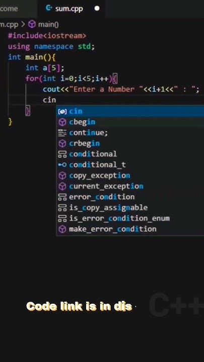 C++ Tutorial: Learn How to calculate the Sum of 5 Numbers using array # ...