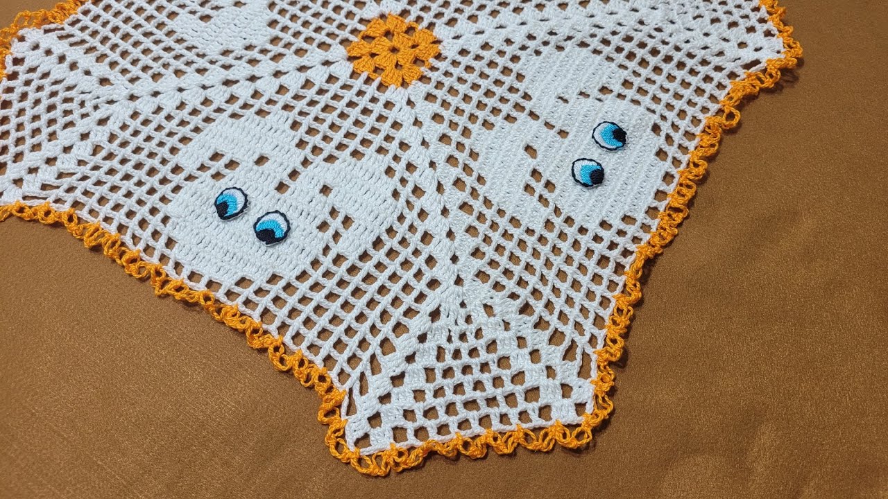 Sousplat de Crochê Diferente - Coelhinho da Páscoa - 574