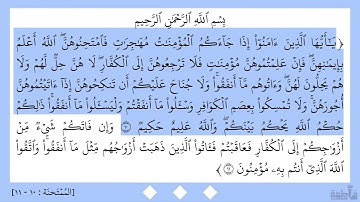 سورة الممتحنة (١٠-١١)