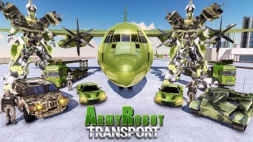 US Army Tank Robot Transform Cargo Plane Transport | Android Gameplay (Cartoon Games Network)