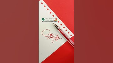 Abdul Ahad Signature Design | How To Sign The Letter A #shorts