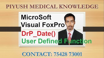 Microsoft Visual FoxPro: DrP_Date() [User Defined Function]