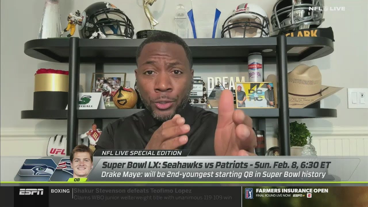 NFL LIVE | "In Drake Maye we trust" - Ryan Clark has bold statement on Patriots QB vs. Seahawks