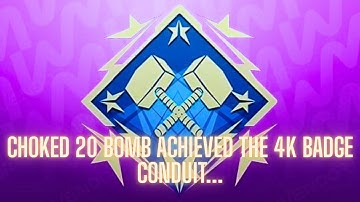 APEX LEGENDS - CHOKED 20 BOMB ACHIEVED THE 4K BADGE CONDUIT...