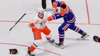 Stanley Cup Playoffs Gm 1| Oilers vs Ducks Gets HEATED! Fights &amp; Mayhem