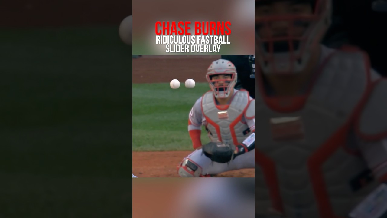 Chase Burns fastball/slider overlay. Fresh off his new contract, Burns doin' what does.
