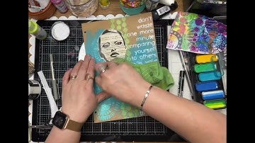 Scrap FX DT Project-Done waste time a mixed media art journal page