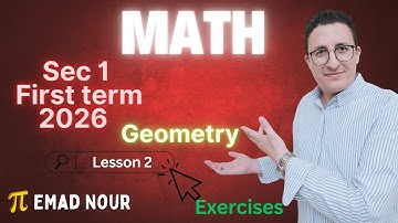 Similarity of triangles Exercises | Sec 1 First term Geo L2 | Mr. Emad Nour