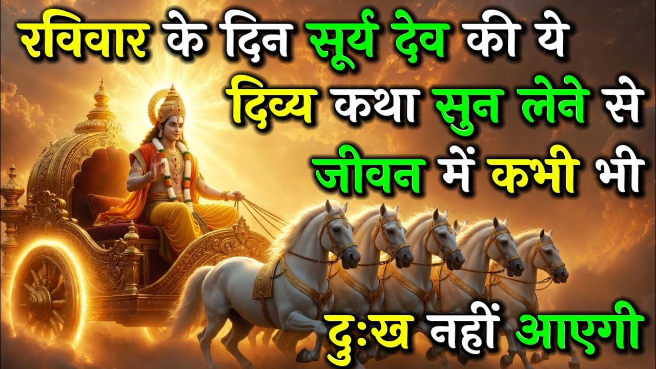 रविवार के दिन सूर्य देव की ये दिव्य कथा सुन लेने से जीवन में कभी भी दुःख नहीं आएगा | Surya Dev Katha