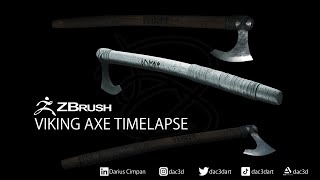 DAC 3D WEAPONS - Episode 7 - Viking Axe - ZBrush Timelapse