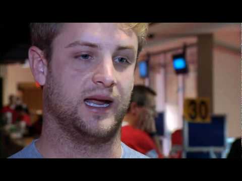 Dustin Colquitt KC Chief Punter interviewed about TeamSmile at Arrowhead Stadium