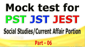 Mock test for : PST : JST : JEST : PST JST JEST test preparation : Past papers: part - 06