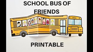 School Bus of Friends Printable