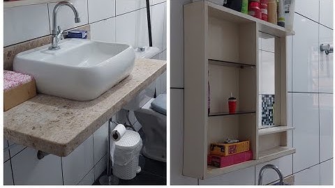 Fiz móveis para esse Banheiro Reaproveitando Portas de Guarda Roupas Não Ficou Perfeito+ ficou útil