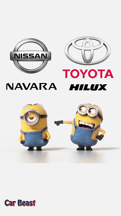 Toyota Hilux Vs Nissan Navara minions style fun#status #tiktok #funny #trending #foryou #car #fyp