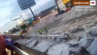River Of Hail During The Severe Hailstorm In Guadalajara, Mexico