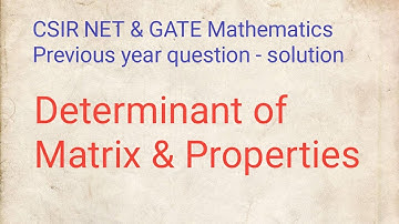 CSIR UGC NET | Mathematical Science | Linear Algebra |Question solution -  1| by ClassMATH