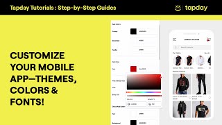 How to Setup Theme, Colors, Fonts etc in Tapday