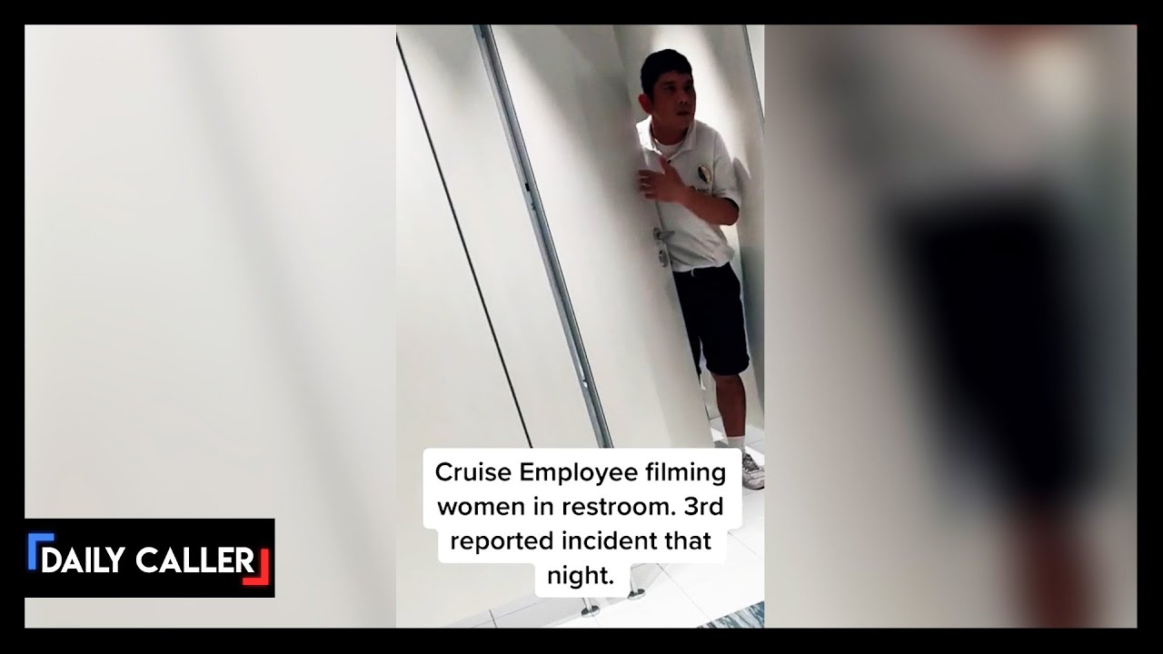 cruise employee filming bathroom