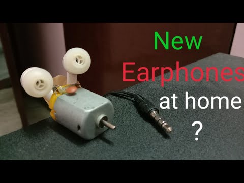 How to repair earphones  join earphone with Aux Bluetooth motor speaker  new earphones made at home
