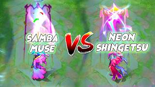 Pharsa Neon Shingetsu VS Samba Muse Skin Comparison