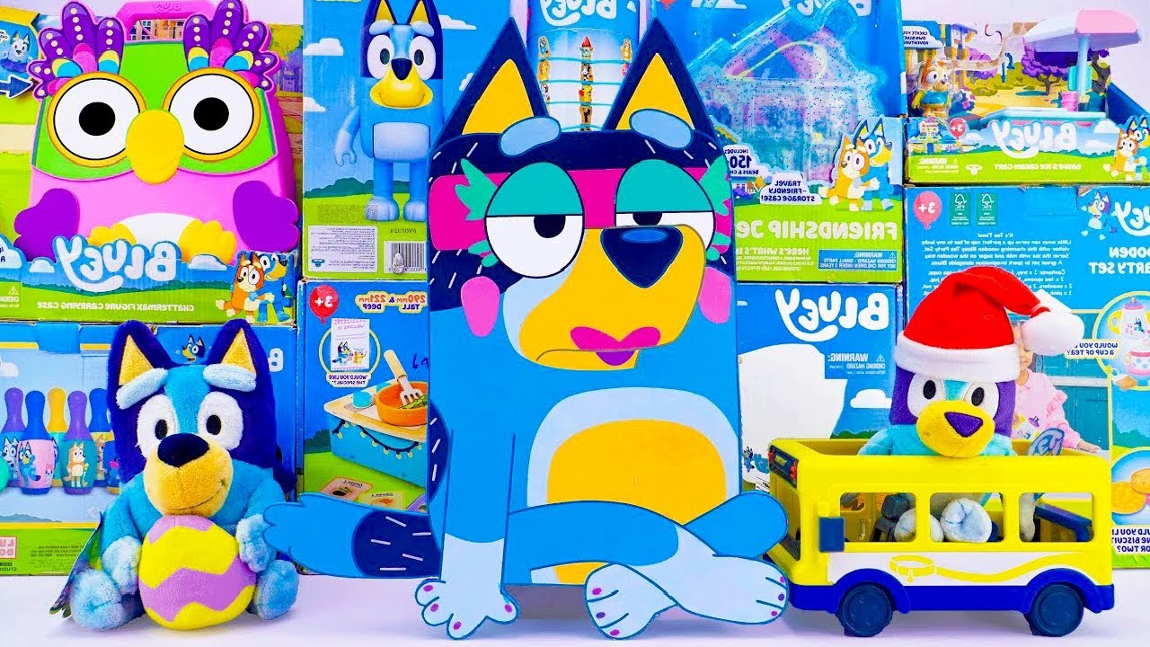 Unboxing Bluey Toys Collection Review 🐾 Mystery Funny Bandit Box & Bluey Bingo's Ice Cream Cart