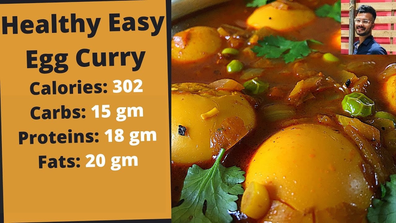 Healthy Easy Egg Curry Calories Macros Homemade Dhaba Bachelor