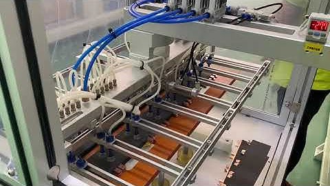 Machine for stacking lithium battery pole pieces