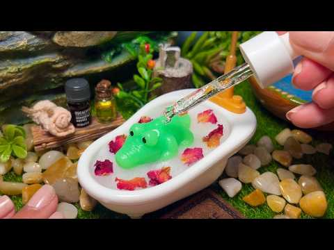 ASMR Mochi Squishy Alligator Spa & Scale Care (Relaxing Toy ASMR)