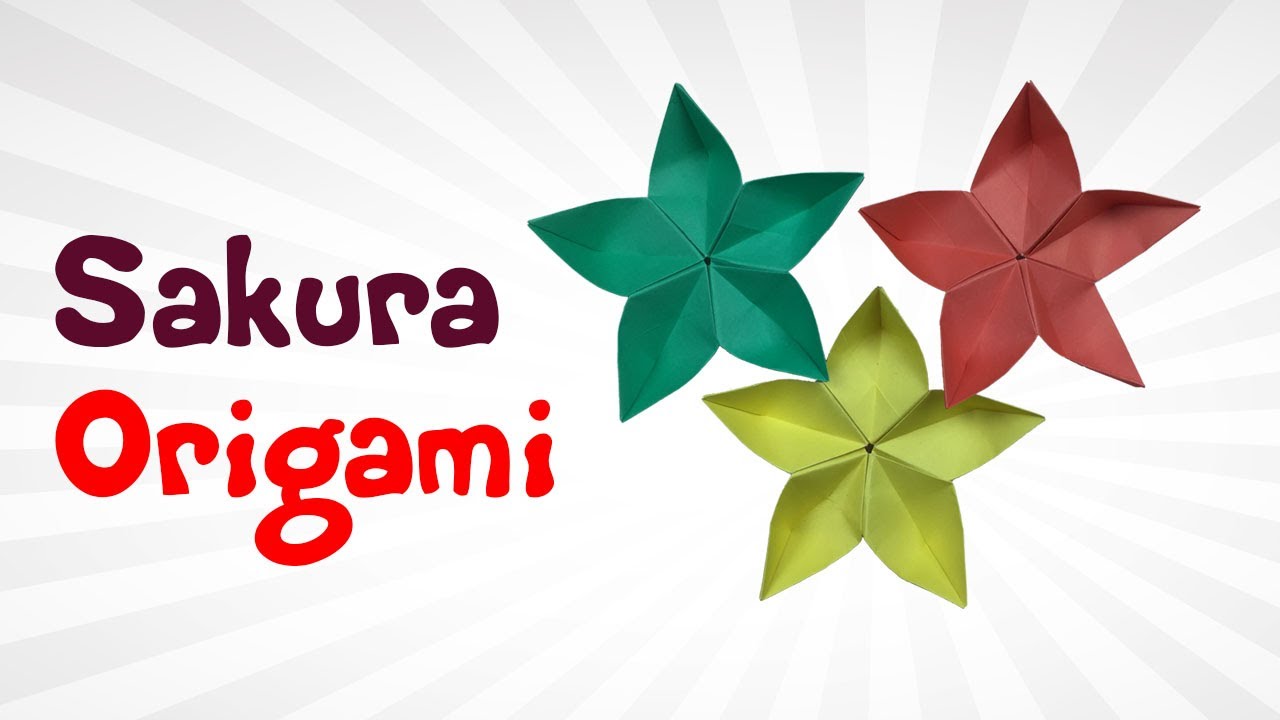  Origami  Sakura  For KIDS How To Make An Origami  Sakura  