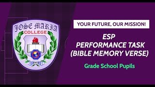ESP PERFORMANCE TASK (BIBLE MEMORY VERSE) Net Worth