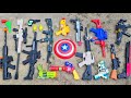 Collecting 7 Assault Rifles and Sniper Guns, AK47 Gun Shotgun M16 Gun Captain America Gun Pistol