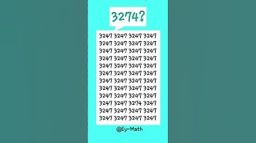 Logically point out the odd 3274 in 5 seconds! #iqtest #iq #maths #shorts #trending