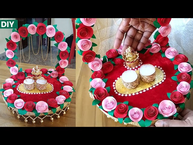 Handmade Decorative Wedding Ring Platter (Pink) in Gurgaon at best price by  Divya Kriti - Justdial