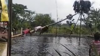 Panjat Pinang Miring di Kolam Air. HUT RI ke 81. Mipitan Somokaton Karangnongko Klaten. 17-08-2026