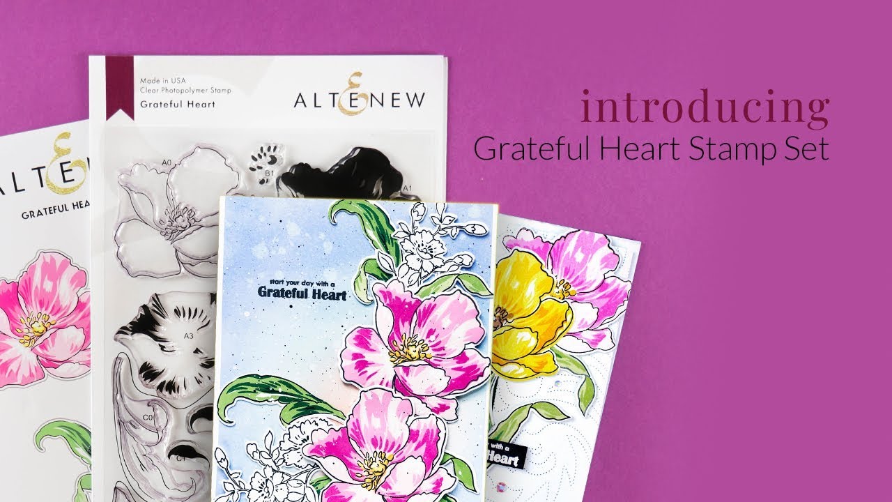 Floral Layering Stamp Set with THREE Stamp Layers