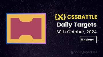 CSS Battle Daily Targets Solution | October 30, 2024 | #html #css #cssbattle