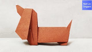 How to make a paper Dog  Origami Dog Tutorial
