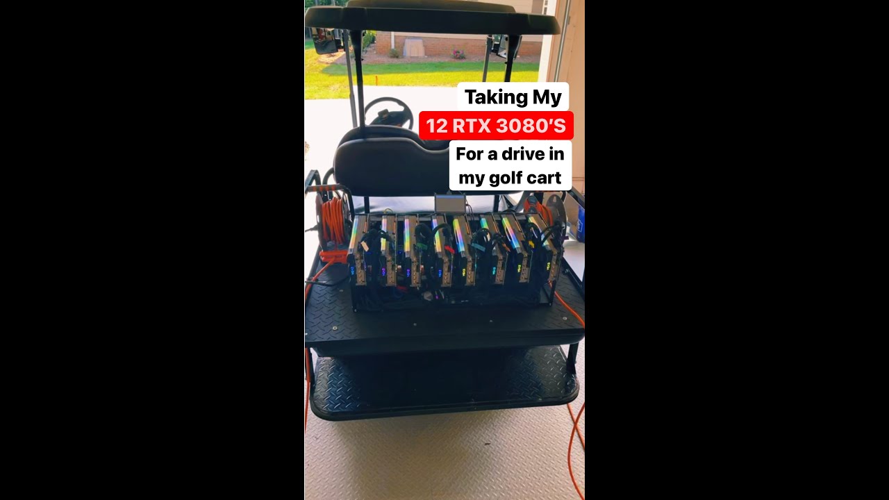 How long can 12 RTX 3080’s mine on one gallon of gas?